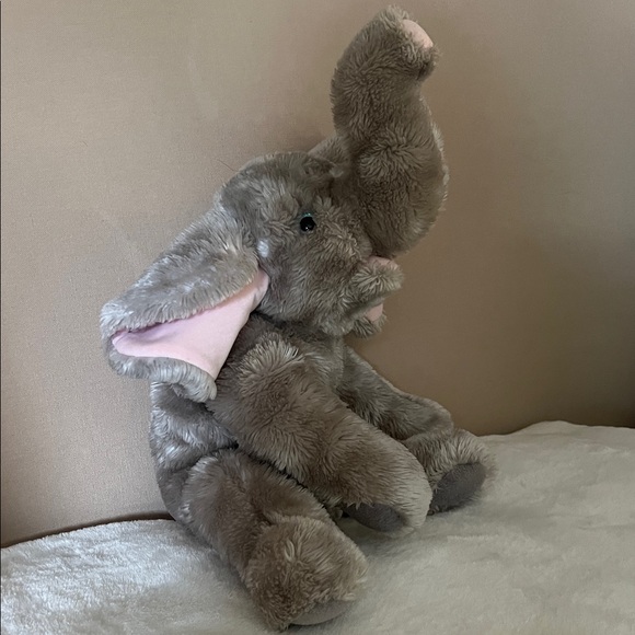 Ty Gray and Pink Stuffed Elephant - Picture 8 of 9